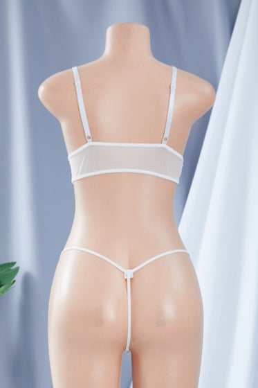 La Belle Fantastique 2 Pc Pink Daisy Embroidery Sexy Lingerie Fashion Lingerie