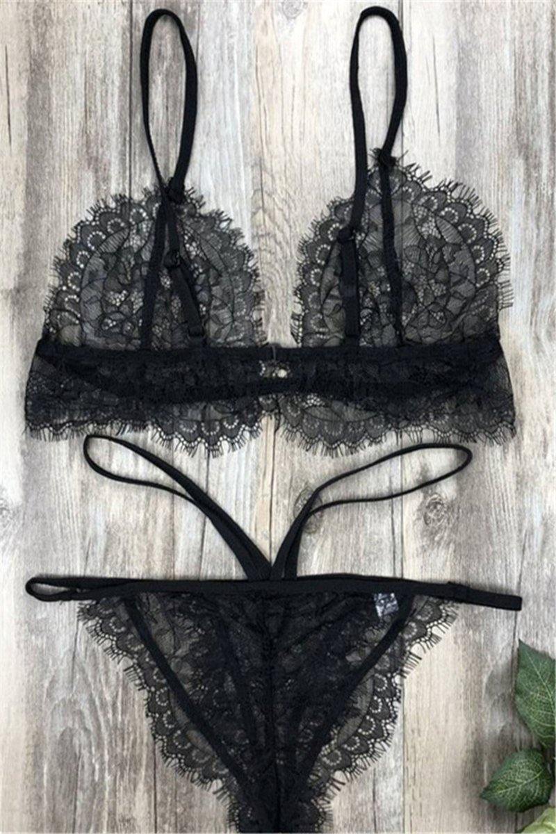 La Belle Fantastique 2 Pieces Sexy Lingerie Set | See Through Lingerie Bridal | Personalized Gift For Her Wedding Gift - La Belle Fantastique