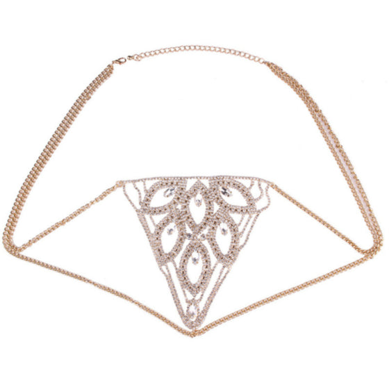 La Belle Fantastique Lexi Leaf design rhinestone 1 pc sexy bottom