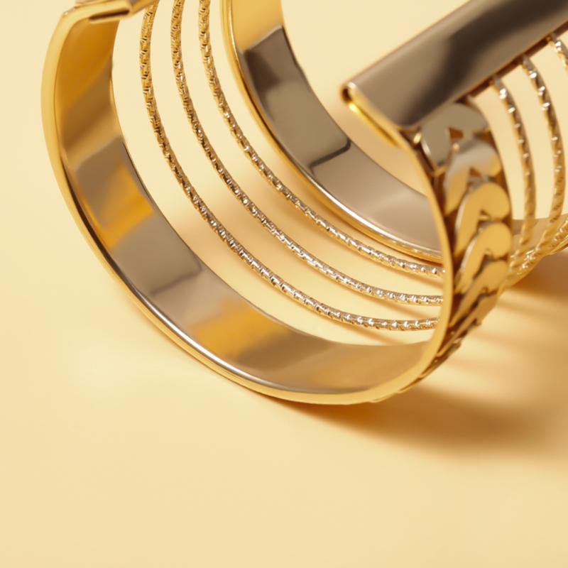La Belle Fantastique Vintage solid cuff bracelet | Bangle Bracelet | Bracelet for Women | gold bangle Bracelet | Cuff Bracelet | Open Cuff Bracelet - La Belle Fantastique