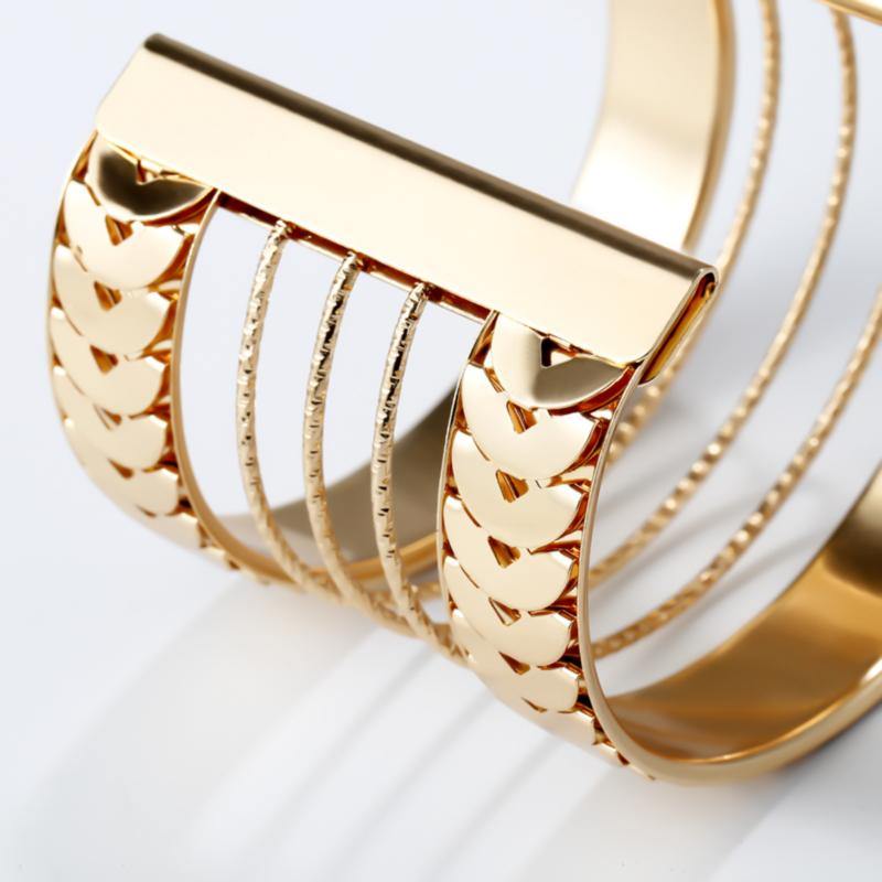 La Belle Fantastique Vintage solid cuff bracelet | Bangle Bracelet | Bracelet for Women | gold bangle Bracelet | Cuff Bracelet | Open Cuff Bracelet - La Belle Fantastique