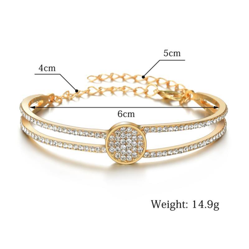 La Belle Fantastique rhinestone solid cuff bracelet | Bangle Bracelet | Bracelet for Women | gold bangle Bracelet | Cuff Bracelet - La Belle Fantastique