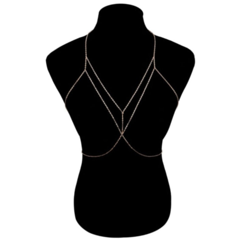 La Belle Fantastique Bralette body chain, body jewelry, layered body chain, gifts for her, sister's gift, mom's gift, daughter's gift