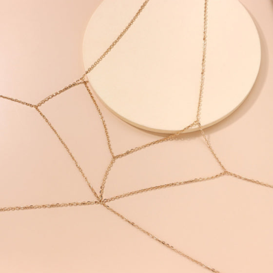 La Belle Fantastique Bralette body chain, body jewelry, layered body chain, gifts for her, sister's gift, mom's gift, daughter's gift