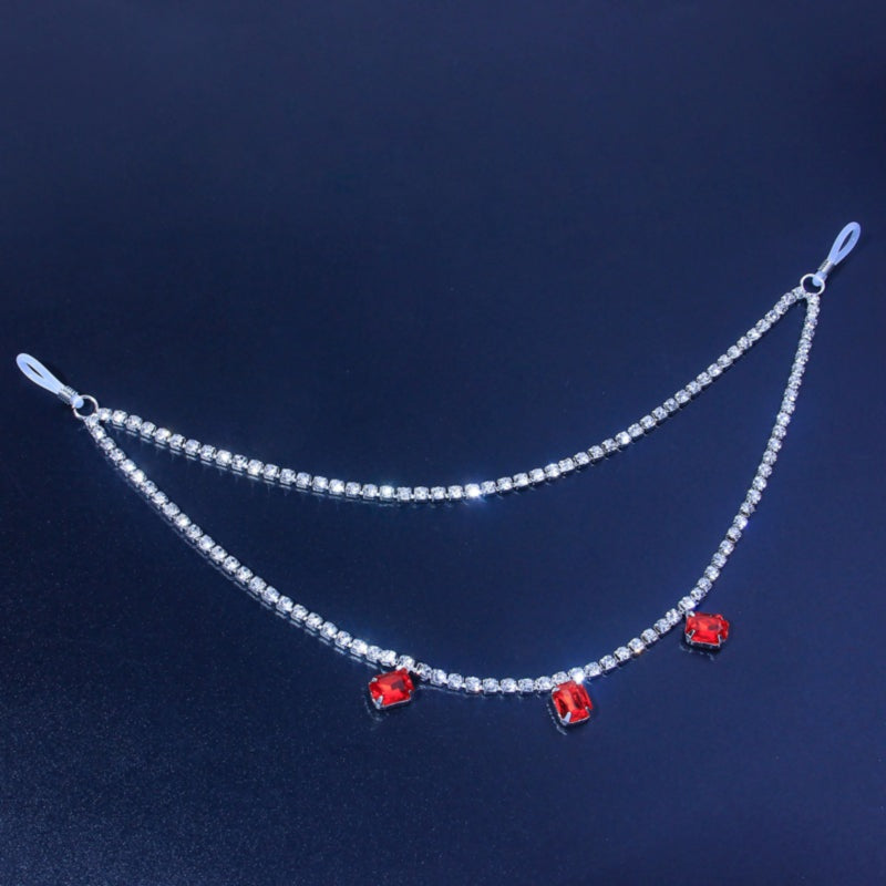 La Belle Fantastique Layered sexy rhinestone nipple chain, Women's Nipple Chain, Jewelry Chain Necklace