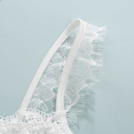White lace embroidery 3 pc set lingerie, Sexy lingerie Set Bride gift Lace lingerie set Sheer lingerie set holiday gift, Bridal lingerie