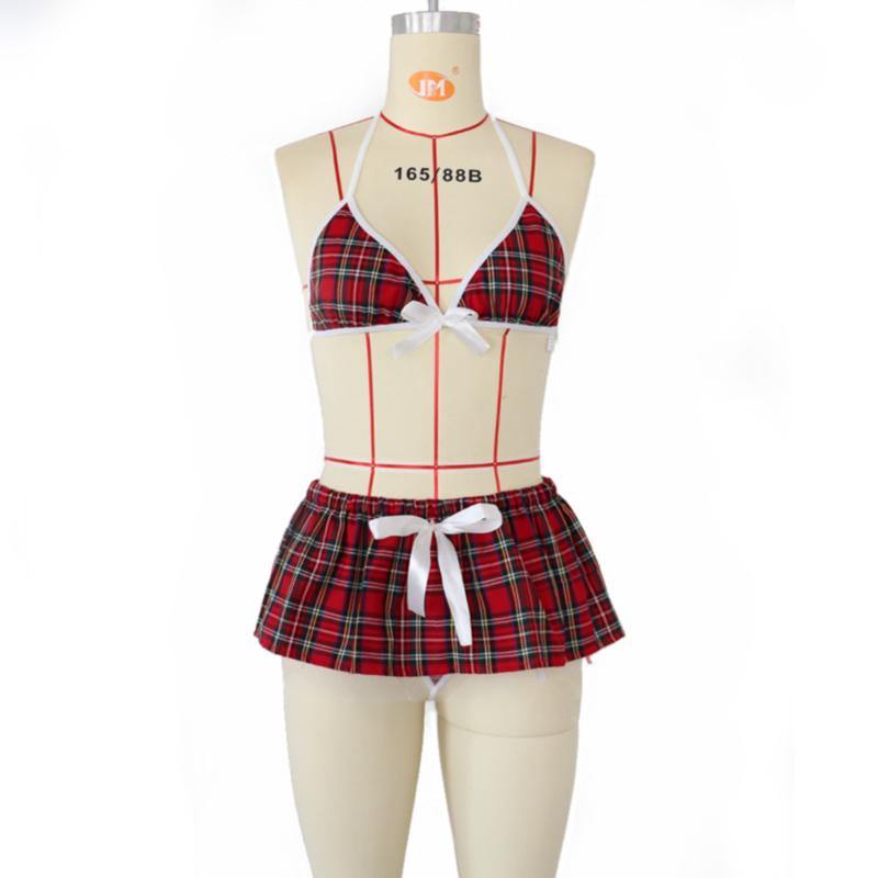 La Belle Fantastique Sexy 3 pieces School Girl-Sleepwear | Lace-Women G-string-Dress Nightwear | Sexy lingerie set | Erotic lingerie - La Belle Fantastique