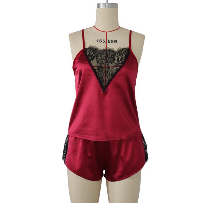 La Belle Fantastique Oakley Lace Silk Nightwear Shorts Set | Pajama Set | Lingerie Set | Sexy Lingerie | Underwear Set | Anniversary Gift - La Belle Fantastique
