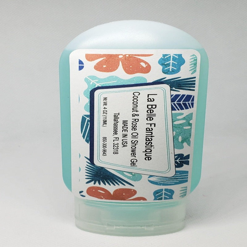 La Belle Fantastique Coconut & Rose Oil Shower Gel | all natural bath time that is gentle & non toxic, safe for kids children, Paraben free - La Belle Fantastique