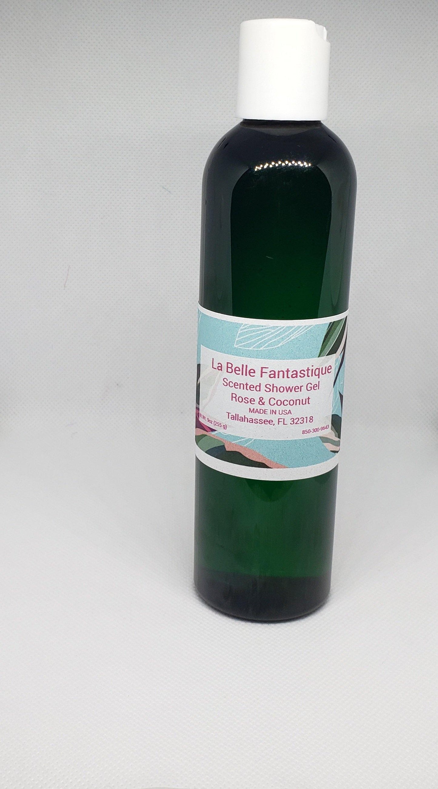 La Belle Fantastique Rose and Coconut Scented Shower Gel | all natural bath time that is gentle & non toxic, safe for kids children, paraben free 4oz - La Belle Fantastique