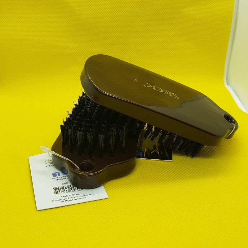 La Belle Fantastique Boar Bristle Pocket-Size Military Brush, Best Brush for Beards / Pocket / Purse / Travel Size, Medium Firmness - La Belle Fantastique
