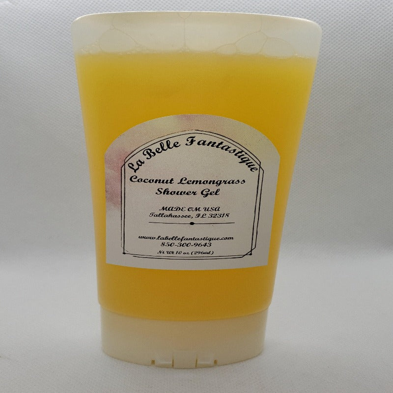 La Belle Fantastique Coconut Lemongrass Shower Gel | all natural bath time that is gentle & non toxic, safe for kids children, paraben free 10oz - La Belle Fantastique