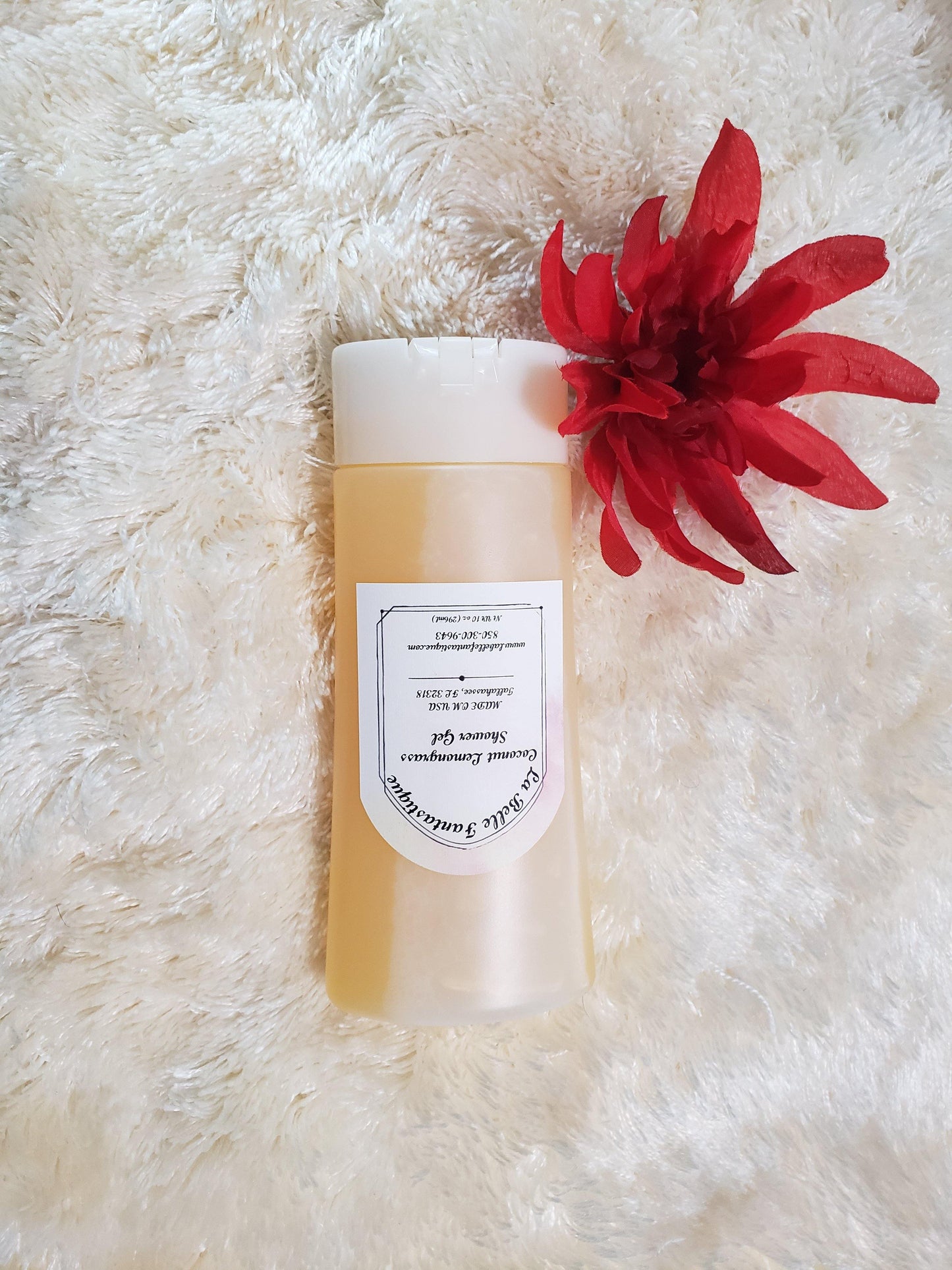 La Belle Fantastique Coconut Lemongrass Shower Gel | all natural bath time that is gentle & non toxic, safe for kids children, paraben free 10oz - La Belle Fantastique