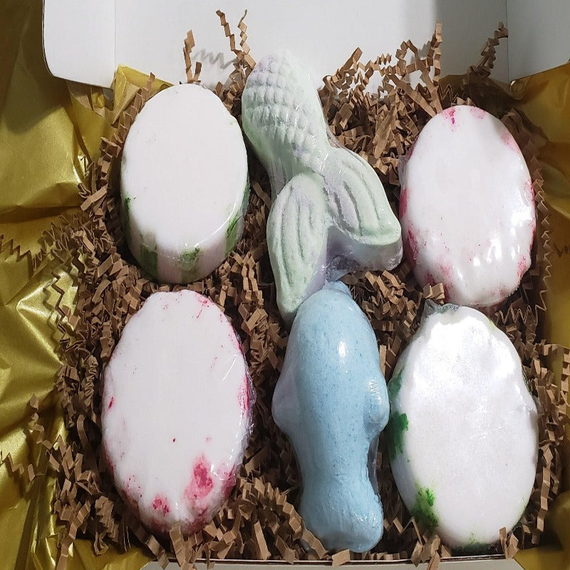 Spa Gift Set for Women, Spa Gift Set for Mom, Gift Set Handmade Soap, Gifts Under 25, Natural Bath Gift Basket Women | Bath Bombs only 6 Counts - La Belle Fantastique