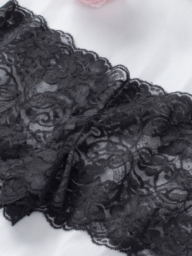 La Belle Fantastique Black Translucent Lace Panty