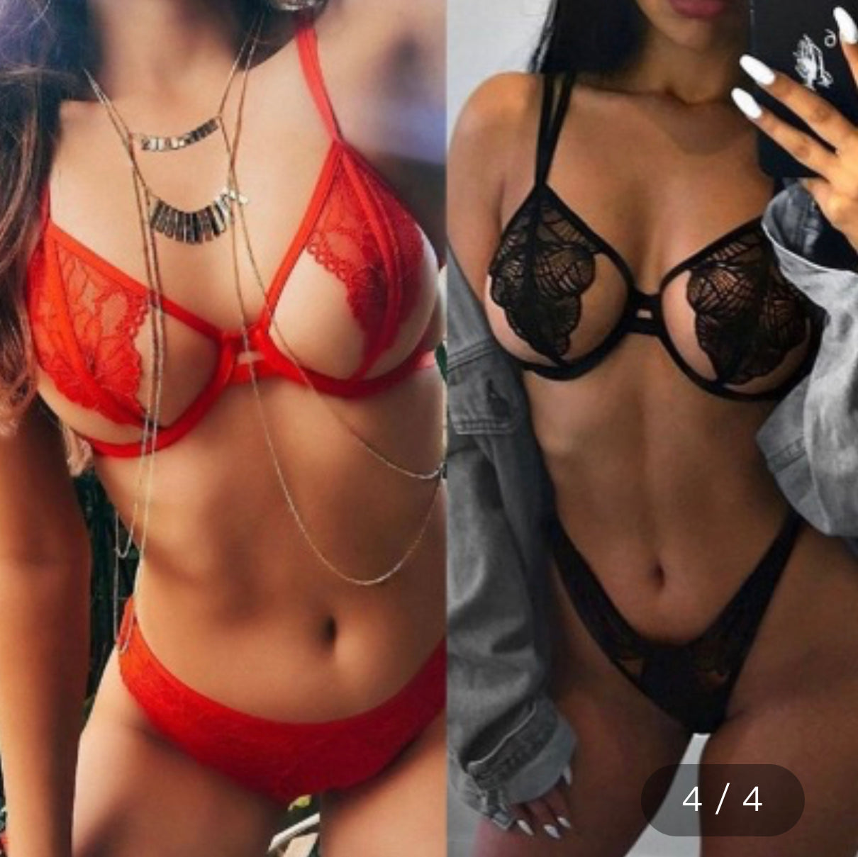 La Belle Fantastique Women Strappy Bra Three-point Underwear Suit | Sexy Lingerie | Lace Nightie | Fashion Lingerie