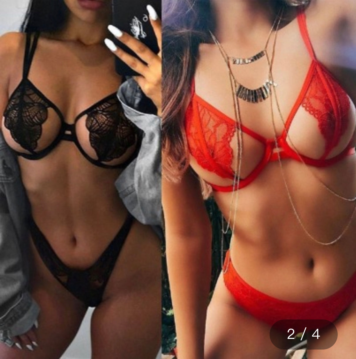 La Belle Fantastique Women Strappy Bra Three-point Underwear Suit | Sexy Lingerie | Lace Nightie | Fashion Lingerie