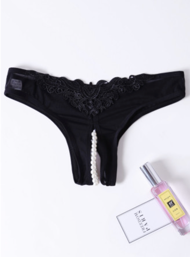 Crisscross V shaped Panties, crotchless panties, crotchless panties for women, pearl panties, open crotch panties for women