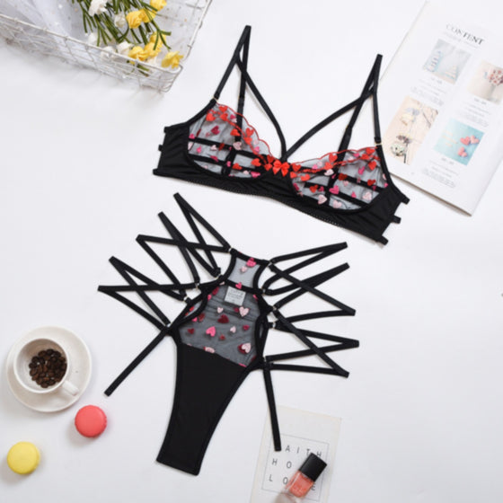 <transcy>Ensemble de lingerie 3 pièces en dentelle La Belle Fantastique | Ensemble de lingerie sexy | Cadeau de mariée | Ensemble de lingerie en dentelle | Ensemble de lingerie noire | Ensemble de lingerie transparente</transcy>