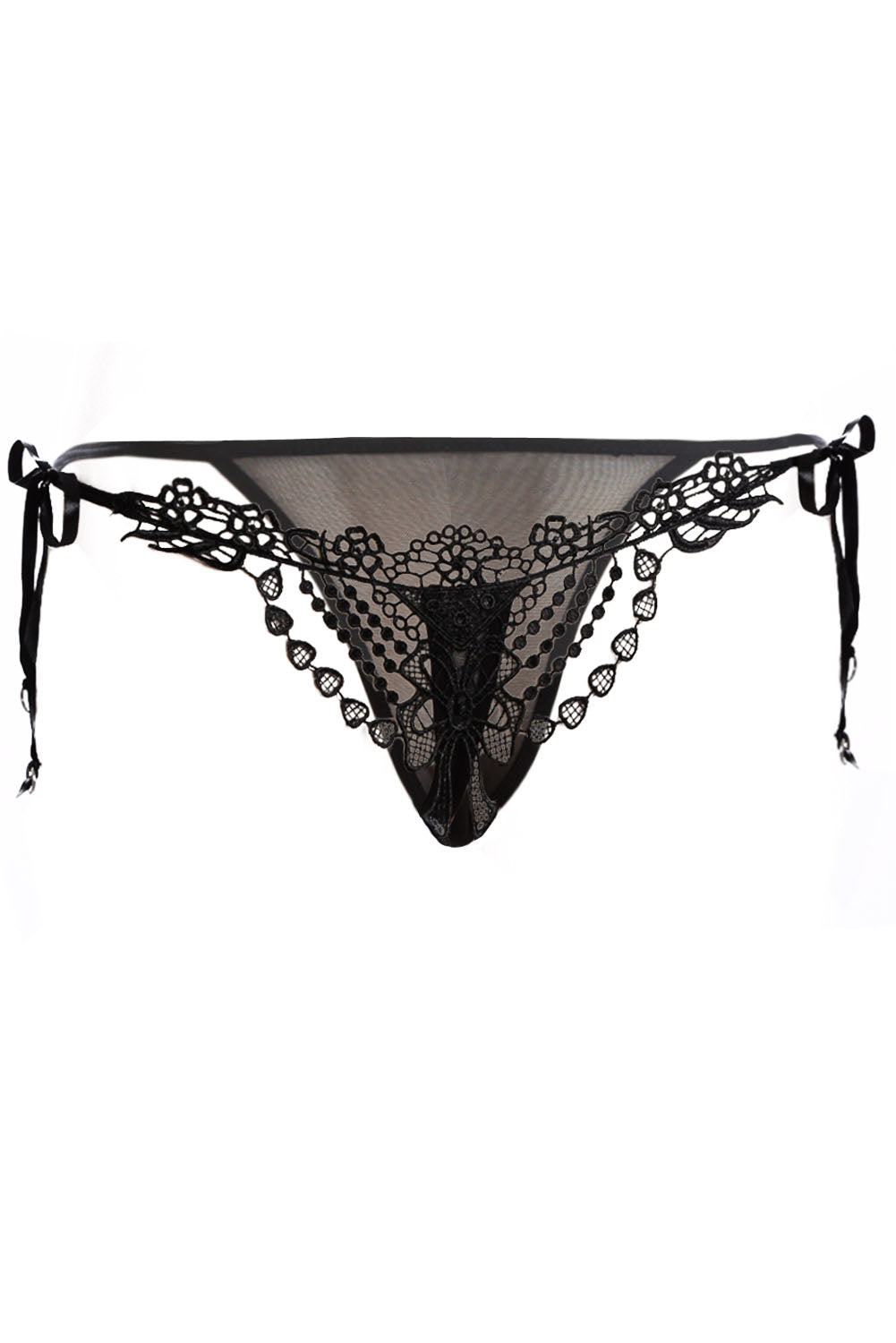 Beaded Embroidery Thong, Crotchless Pearl Panties, Crotchless Panties, Crotchless Panties for Women, Open Crotch Panties for Women