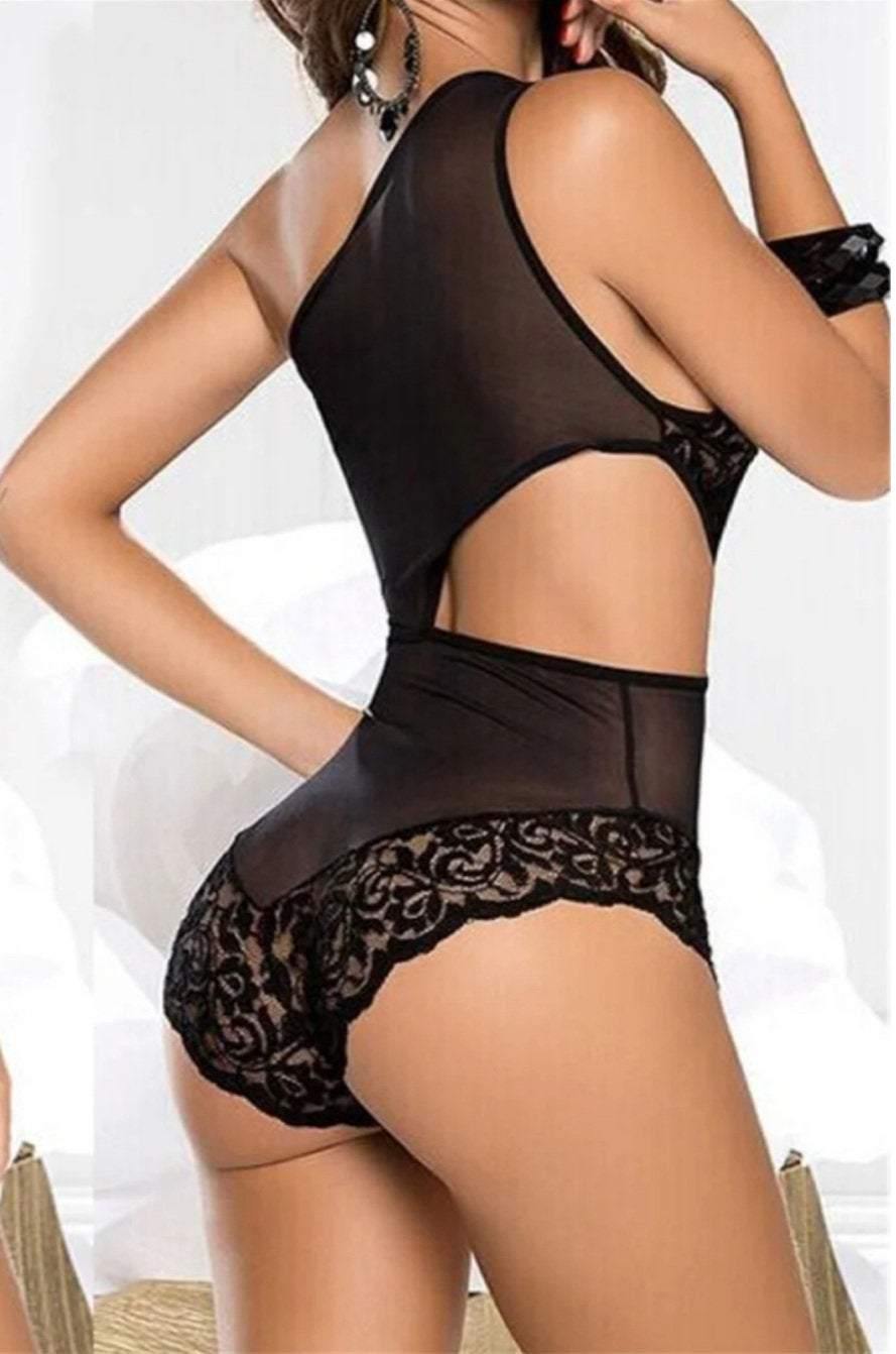 Sexy Lingerie Bodysuit | Sheer Bodysuit | Women | Mesh Bodysuit | Teddy Lingerie | One Piece Lingerie | Black Bodysuit,See Trough Lingerie - La Belle Fantastique