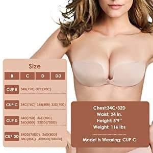 La Belle Fantastique Invisible strap one piece double back strap | Women's Strapless Bra for Large Bust Beauty with Underwire Low Back - La Belle Fantastique