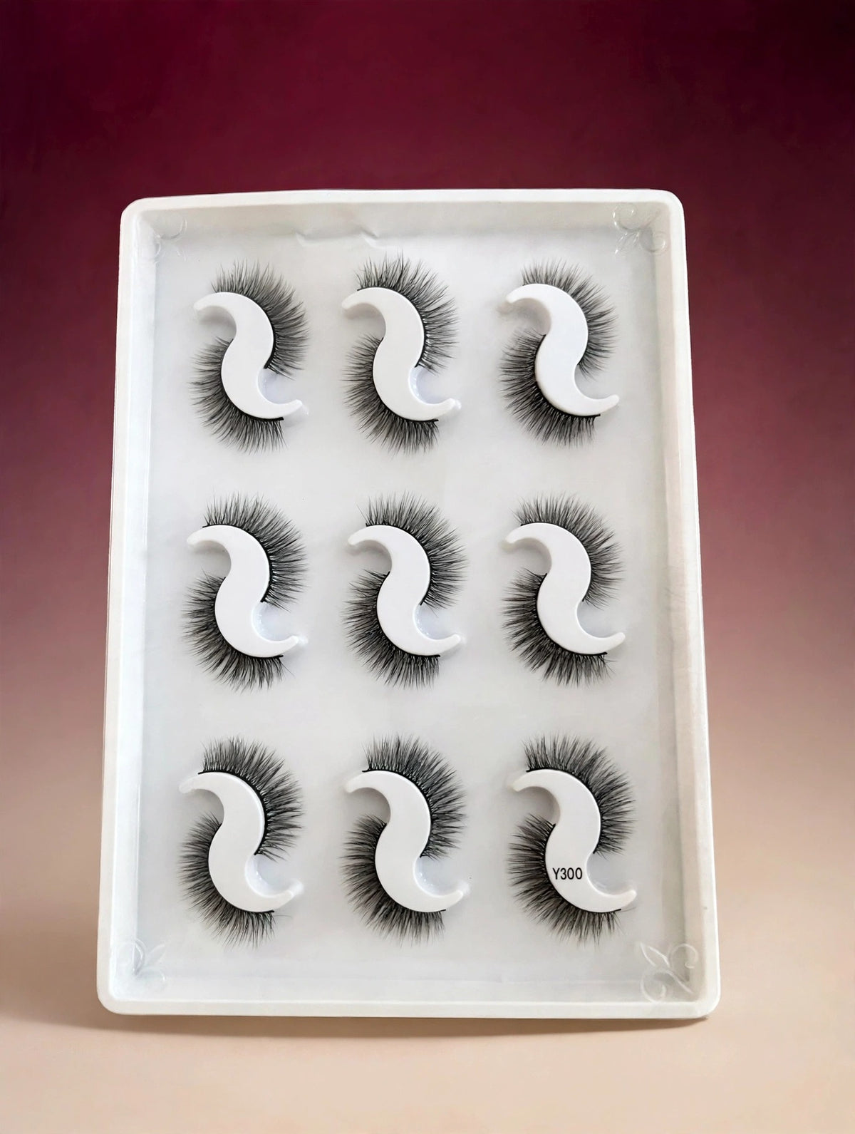 Faux Mink Strip Lashes – 9-Pair Tray (Style Y300)