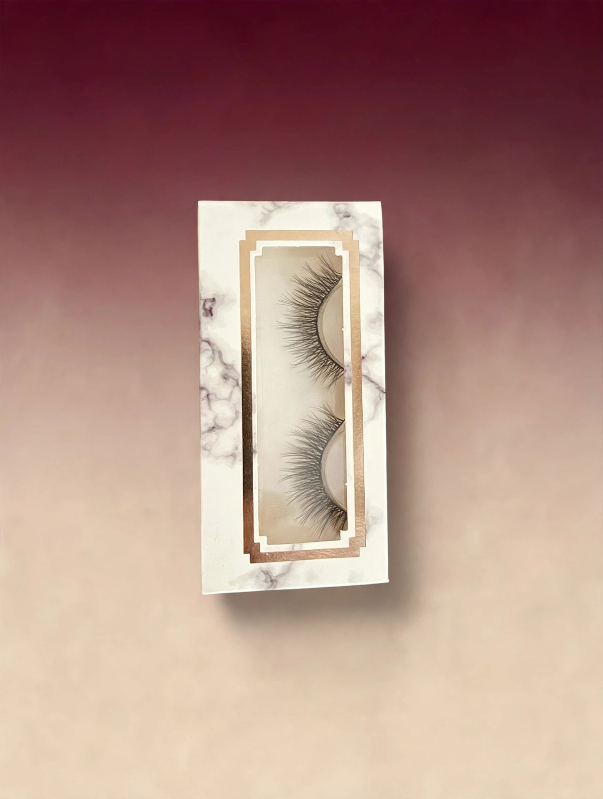 Natural Wispy Lashes – Single Pair (Marble Box)