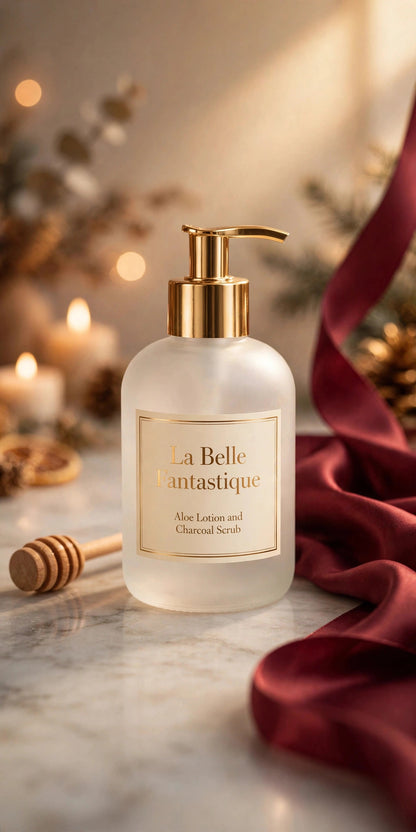 Aloe Lotion and Charcoal Scrub - La Belle Fantastique