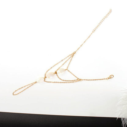 La Belle Fantastique Silver Filled Ring Bracelet | three-layer bracelet | Multi Chain Finger Bracelet - La Belle Fantastique 