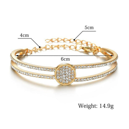 La Belle Fantastique rhinestone solid cuff bracelet | Bangle Bracelet | Bracelet for Women | gold bangle Bracelet | Cuff Bracelet - La Belle Fantastique 
