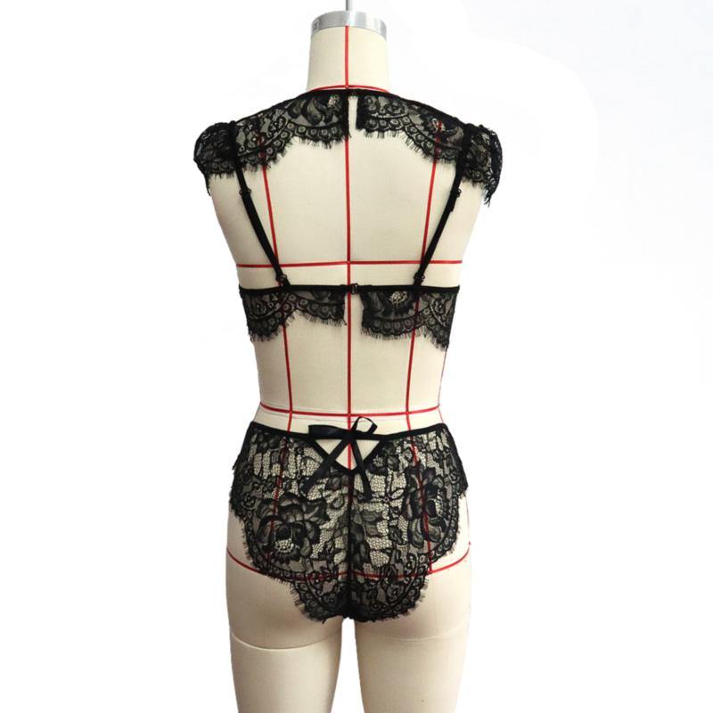 La Belle Fantastique Camille 2 Pieces Sexy Lingerie Set | See Through Lingerie Bridal | Personalized Gift For Her Wedding Gift - La Belle Fantastique 