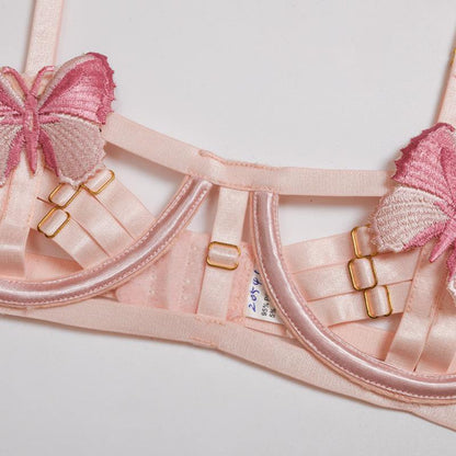 La Belle Fantastique Fleur 2 Pieces Sexy Lingerie Set | Sexy Rose Lace Hollow | See Through Lingerie Bridal |Gift For Her Wedding Gift - La Belle Fantastique 