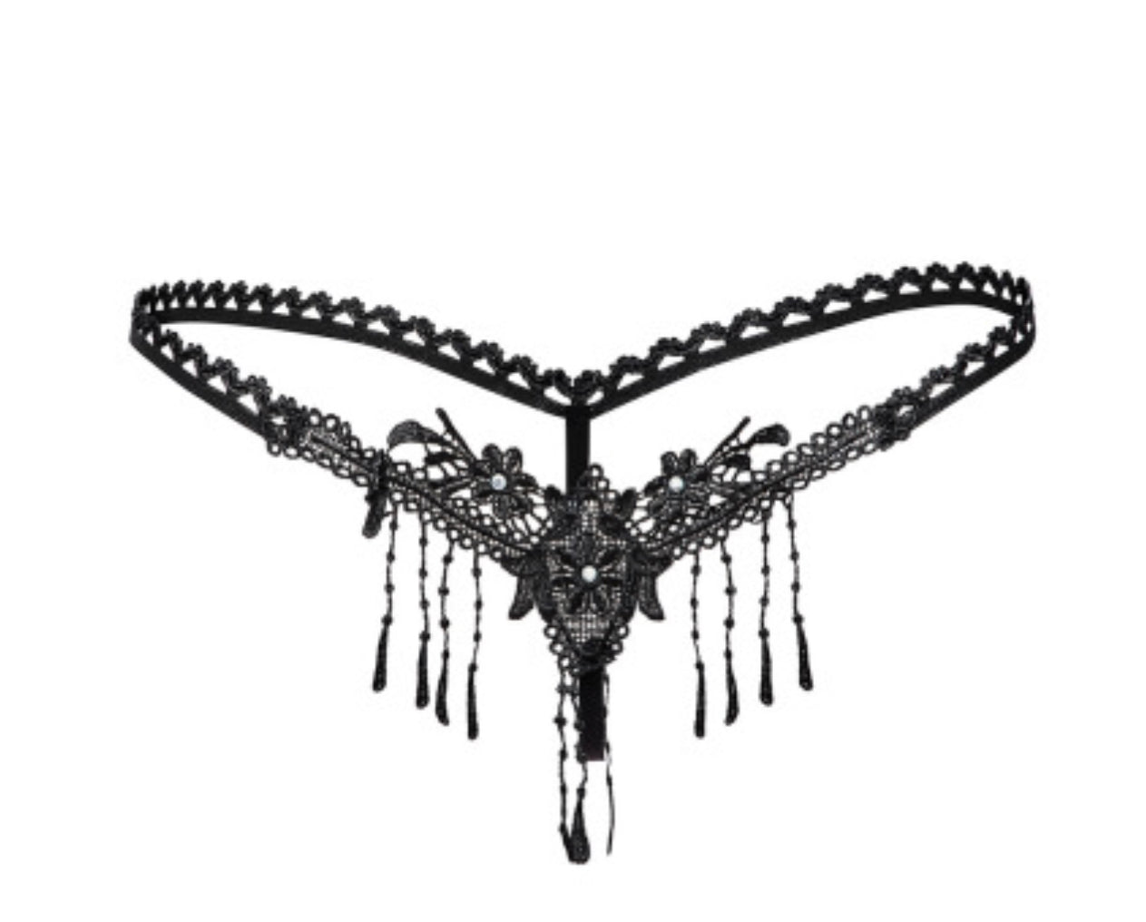 Bead Chain G-string, crotchless pearl panties, crotchless panties, cro – La  Belle Fantastique