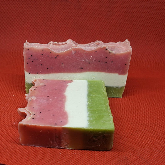 La Belle Fantastique Watermelon Soap | handmade soap | cold process soap | gift soap - La Belle Fantastique 