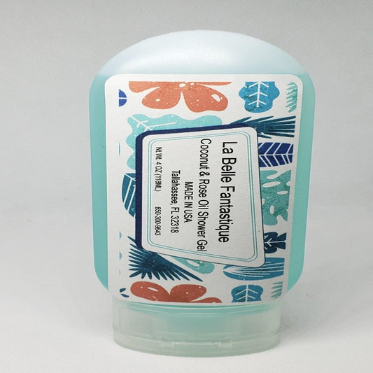 La Belle Fantastique Coconut & Rose Oil Shower Gel | all natural bath time that is gentle & non toxic, safe for kids children, Paraben free - La Belle Fantastique 