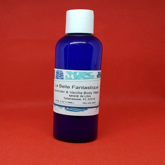 La Belle Fantastique Lavender and Vanilla Body Wash | all natural bath time that is gentle & non toxic, safe for kids children, paraben free 4oz - La Belle Fantastique 