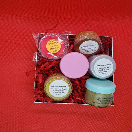 Spa Gift Set for Women, Spa Gift Set for Mom, Gifts Under 30, Natural Bath Gift Basket Women | Lip and Face set - La Belle Fantastique 