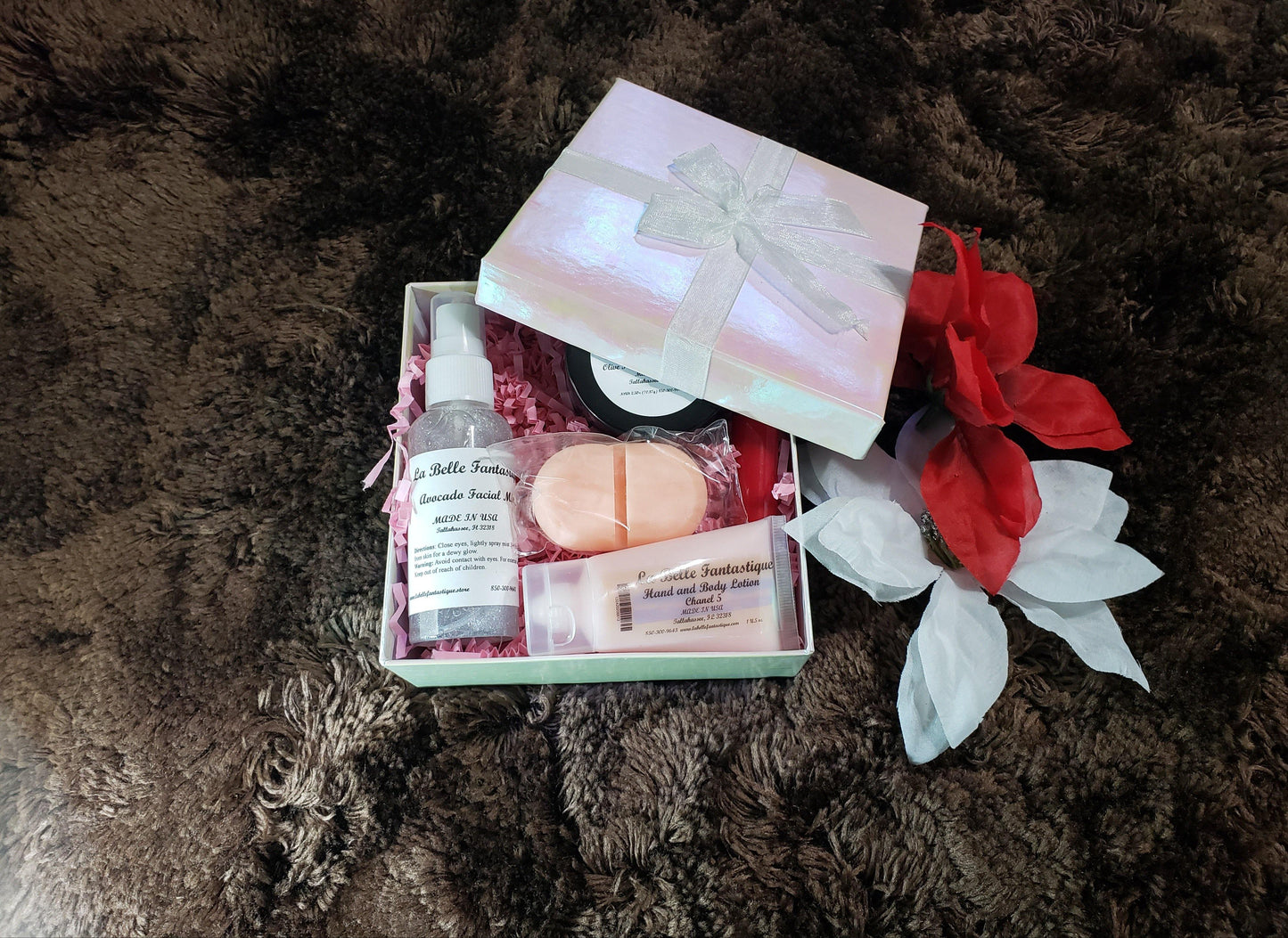 Spa Gift Set for Women, Spa Gift Set Thank You, Spa Gift Set for Mom, Gift Set Handmade Soap, Gifts Under 30, Natural Bath Gift Basket Women | - La Belle Fantastique 