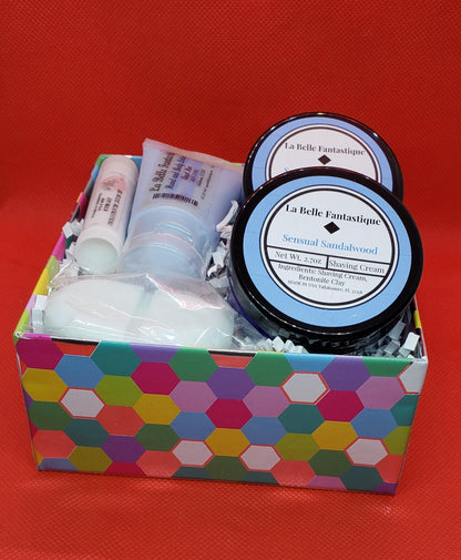 La Belle Fantastique Men's 5 Piece shaving set | Lip Balm | Shaving Cream | Hand Lotion | After-Shave lotion | Chill Pill Soap - La Belle Fantastique 