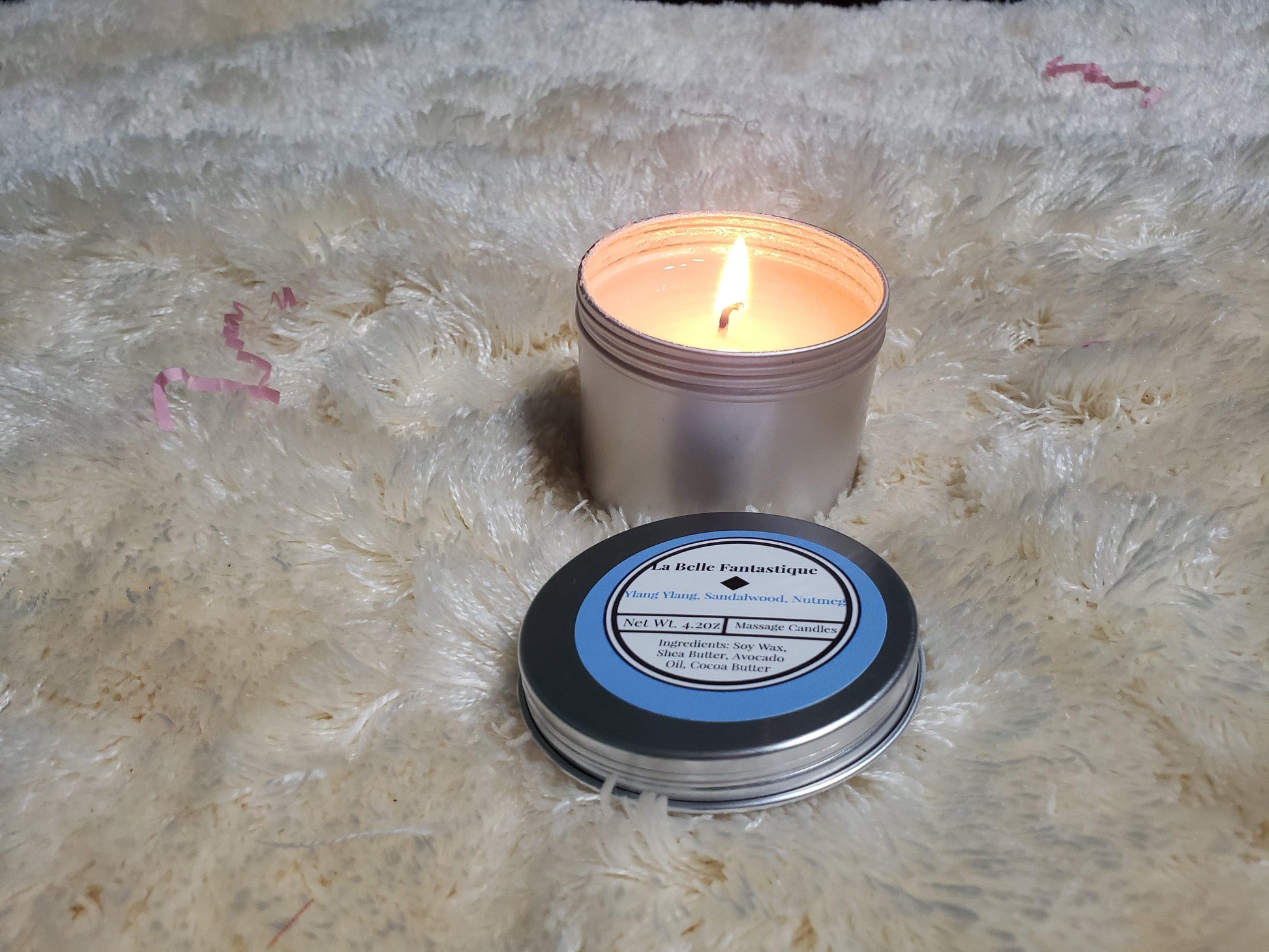 La Belle Fantastique Massage Body Candle that melts into warm, Relaxing, Natural Massage Oil - La Belle Fantastique 