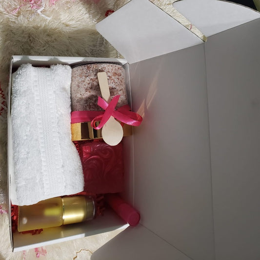 Himalayan Pink Bath Salt, Massage Soap, Lip Gloss, Oil Perfume, Gift for Mom, Wife, Girlfriend
