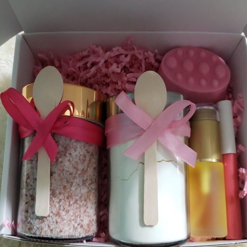 Goat Milk Bath Powder, Himalayan Pink Bath Salt, Massage Soap, Lip Gloss, Oil Perfume, Gift for Mom, Wife, Girlfriend