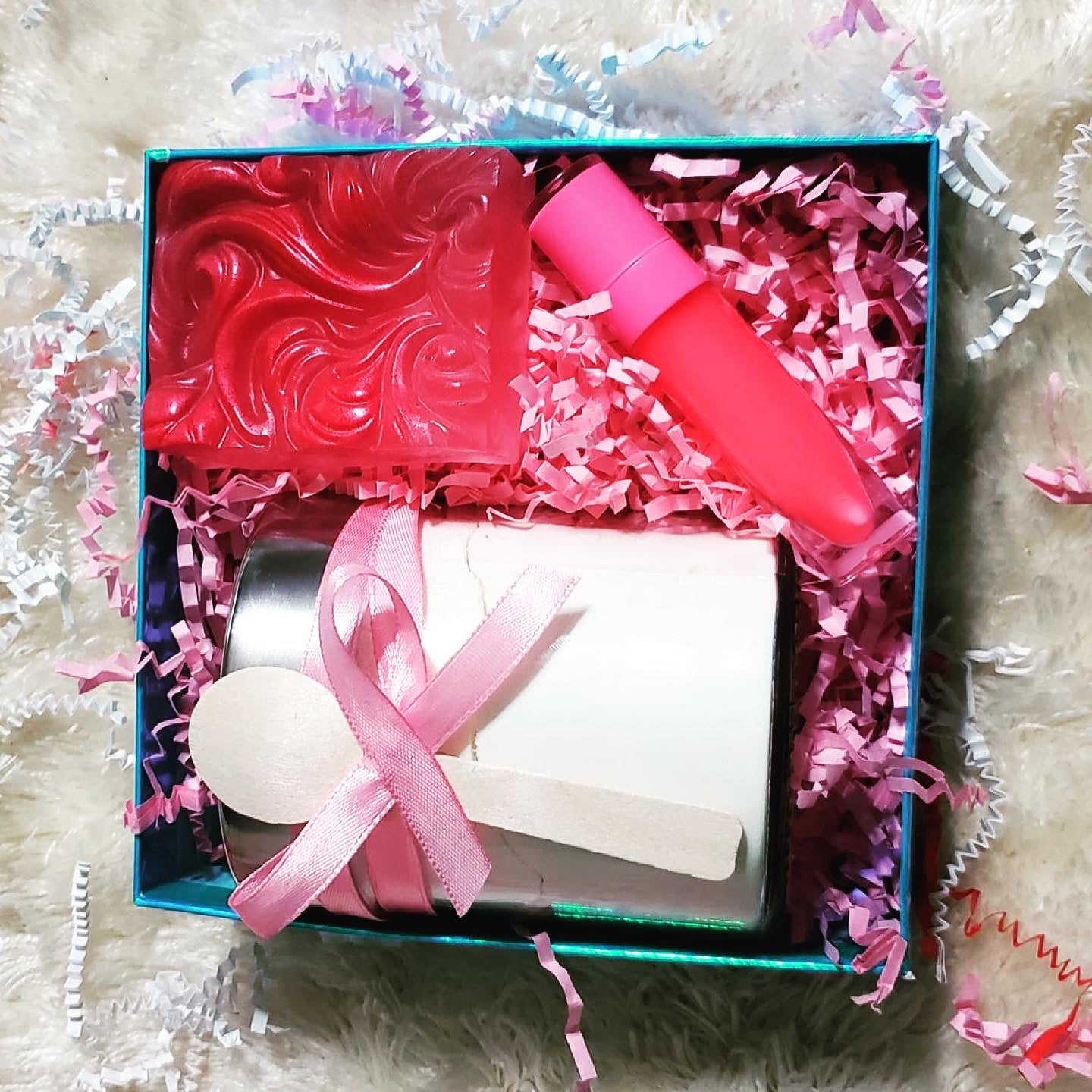 Goat Milk Bath Powder, Himalayan Pink Bath Salt, Massage Soap, Lip Gloss, Gift for Mom, Wife, Girlfriend