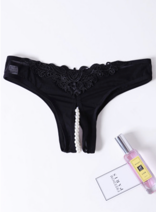 Crisscross V shaped Panties, crotchless panties, crotchless panties for women, pearl panties, open crotch panties for women