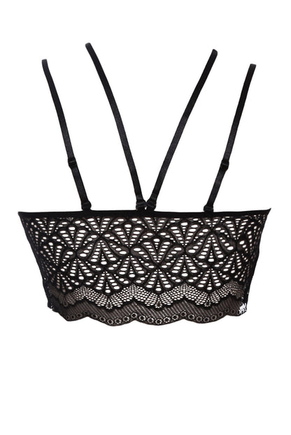 Seductive strappy choker lace bra