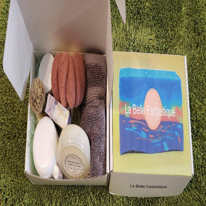 Spa Gift Set for Men, Spa Gift Set for Dad, Gift Set Handmade Soap, Gift for Him, Boyfriend gift, Mens Gift Set, Husband Gift - La Belle Fantastique 