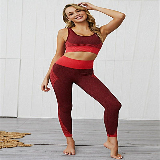 La Belle Fantastique | Fitness Bra and Leggings Set for Women | Sportswear High Waist Exercise Leggings | Women Yoga Pants - La Belle Fantastique 