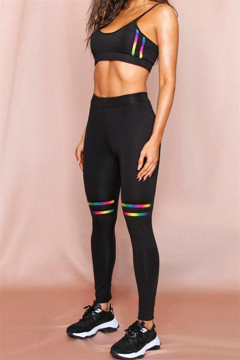 La Belle Fantastique | Penelope Pants waist hollow yoga fitness two-piece | Sportswear High Waist Exercise Leggings | Women Yoga Pants - La Belle Fantastique 