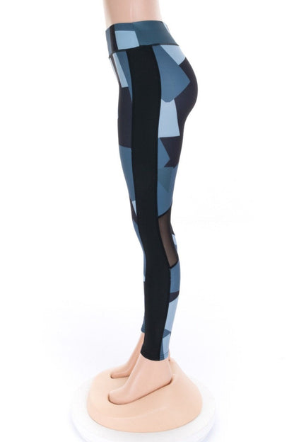 La Belle Fantastique | splice geometric printed slim yoga pants leggings | soft yoga pants sport leggings
